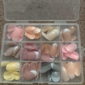 multicolor false nails box stylish durable easy to use for everyday fashion parties and nail art designs 144 pcs