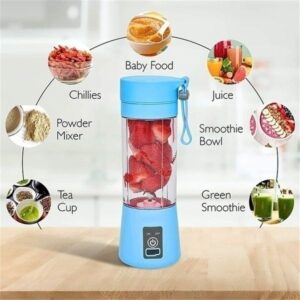 Portable Rechargeable Blender USB Juicer Cup 380ml – Personal Smoothie Maker for Shakes, Juices & Protein Drinks