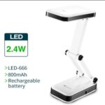 Portable Folding LED Desk Lamp with Adjustable Brightness for Study and Reading