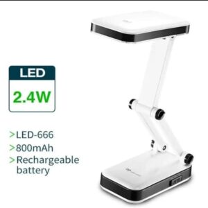 Portable Folding LED Desk Lamp with Adjustable Brightness for Study and Reading